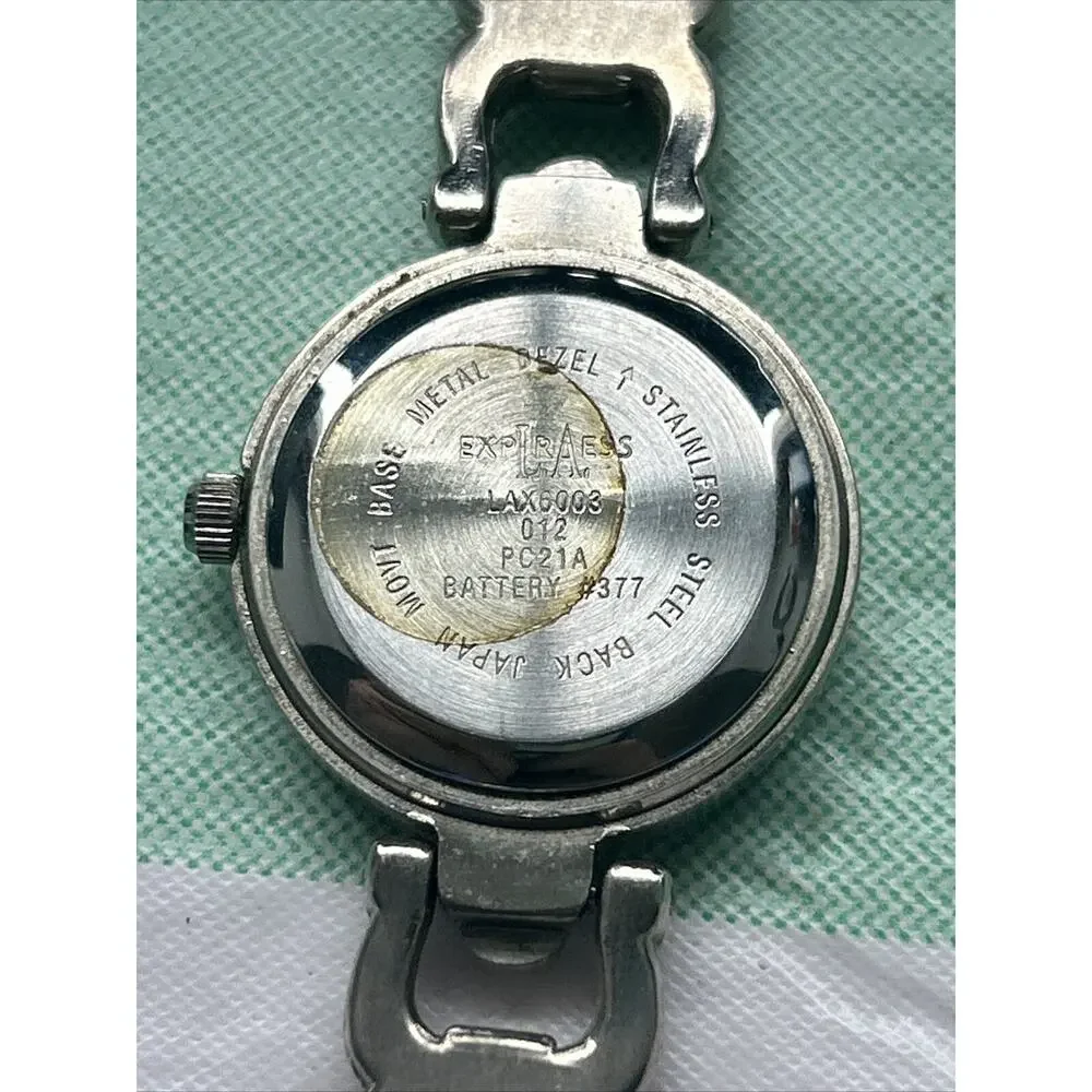 LA Express Blue Dial Silver Tone Women’s Quartz Watch